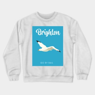 Brighton Seagull travel poster Crewneck Sweatshirt